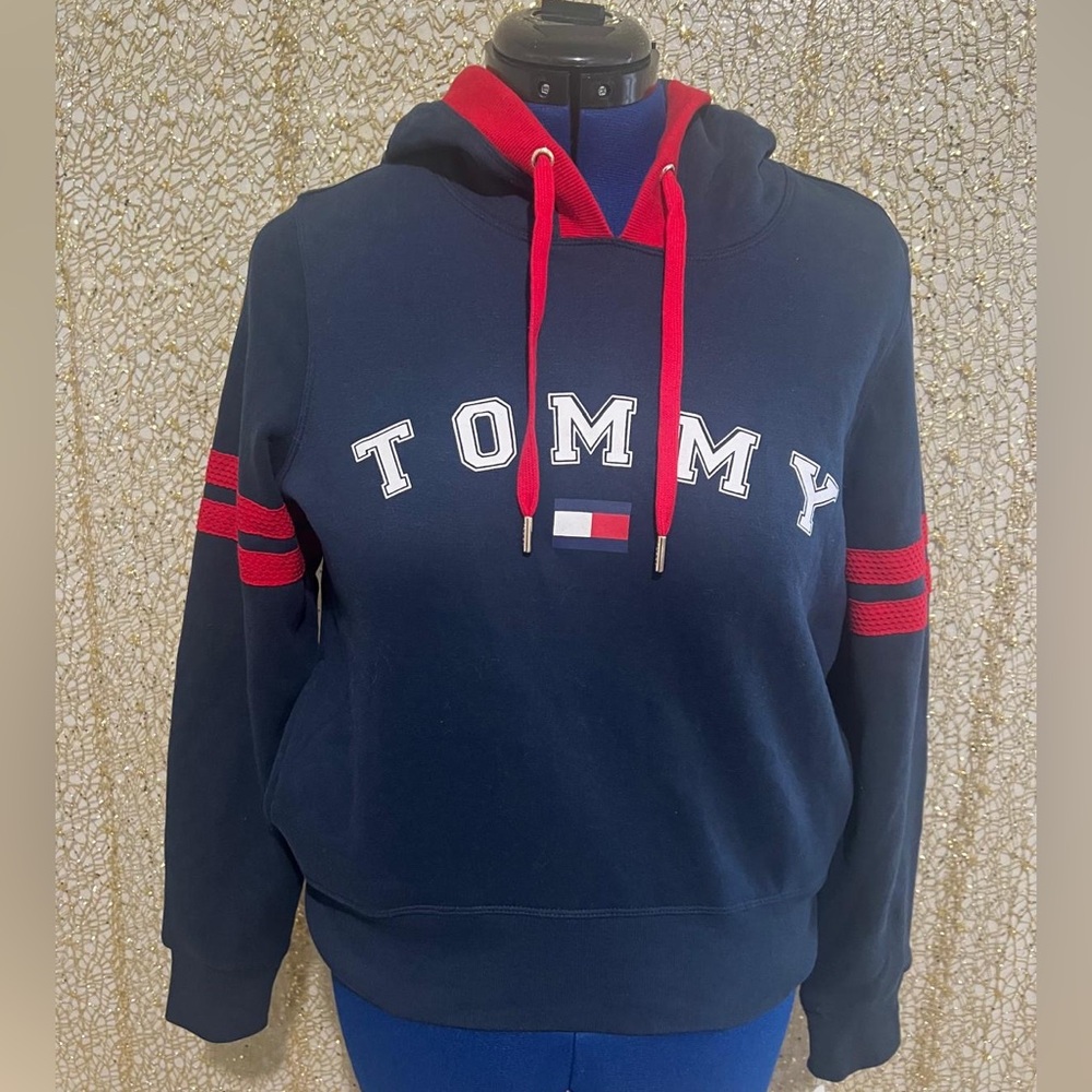 Tommy Hilfiger Black and Red Sport Hoodie